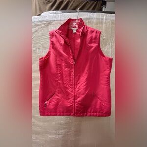 Allison Daley Bright Pink Zip-Front Sleeveless Vest